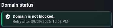 Sample response: the checked hold was not found. The response shows when another check is available.
