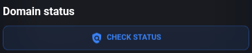 In domain settings, find Domain status and Check status.