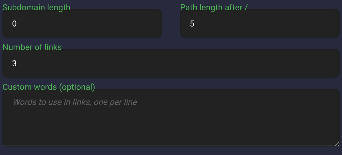 Generator: subdomain 0, path 5, number of links 3