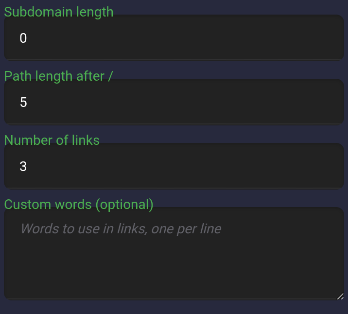 Generator: subdomain 0, path 5, number of links 3 — mobile